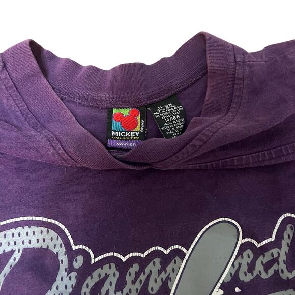 Vintage 90s Mickey Mouse Diamond Miners Cotton Jersey Size 14/16 - Picture 3 of 6